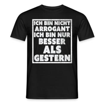 Lustige Sprüche T-Shirt online bestellen ,nur hier - Männer T-Shirt - Schwarz - Vorne - AI Model Male 178 light (178cm)