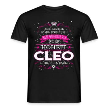 Eure Hoheit Cleo betritt den Raum - Männer T-Shirt - Schwarz - Vorne - AI Model Male 178 light (178cm)