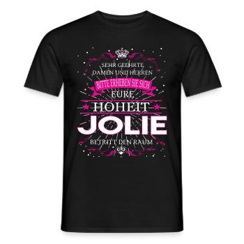 Eure Hoheit Jolie betritt den Raum - Männer T-Shirt - Schwarz - Vorne - AI Model Male 178 light (178cm)