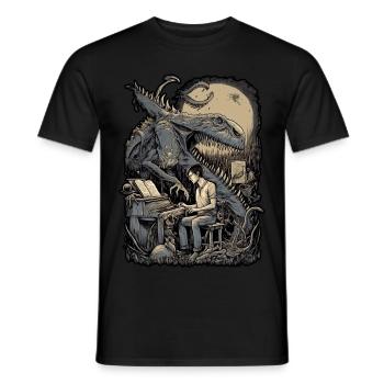 Now it s my turn to chase the monsters away - Men's T-Shirt - black - Front - AI Model Male 178 light (178cm)
