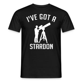 Astrophotography, astronomy, stargazing - Men's T-Shirt - black - Front - AI Model Male 178 light (178cm)