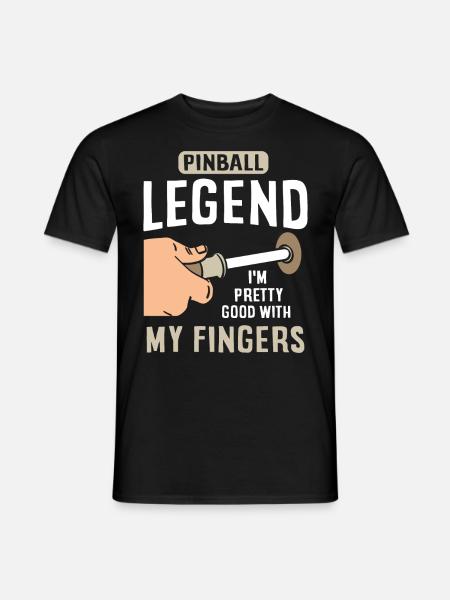 Flipper-Arcade-Spieler - Männer T-Shirt - Schwarz