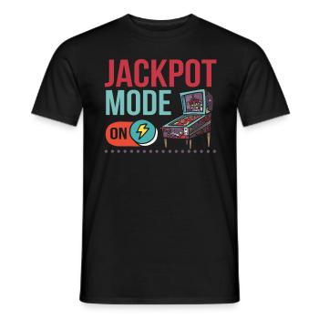 Flipper-Arcade-Spieler - Männer T-Shirt - Schwarz - Vorne - AI Model Male 178 light (178cm)