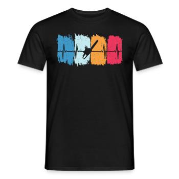 Tronçonneuse Retro Heartbeat Woodcutter Bois - T-shirt homme - noir - Devant - AI Model Male 178 light (178cm)