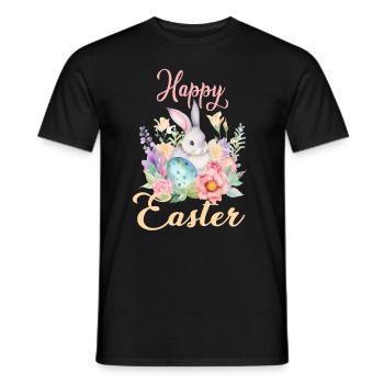 Frohe Ostern Hase Osterei für einen Osterhasen - Männer T-Shirt - Schwarz - Vorne - AI Model Male 178 light (178cm)