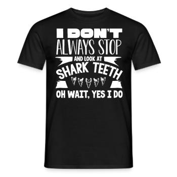Sharks, shark counter collectors - Men's T-Shirt - black - Front - AI Model Male 178 light (178cm)