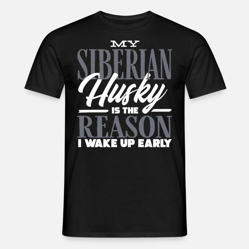 Sibirischer Husky - Männer T-Shirt - Schwarz