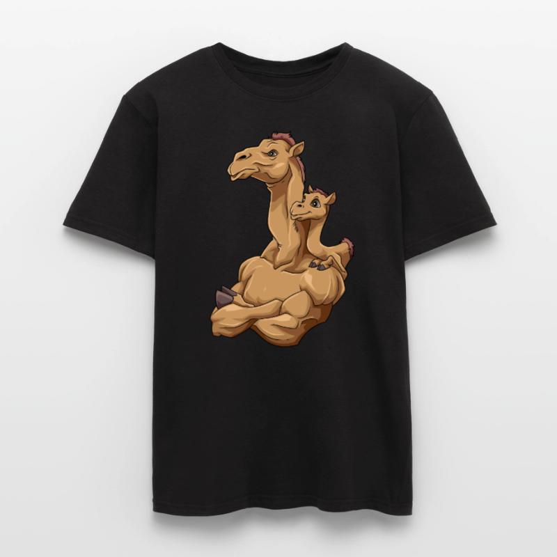 Starkes Kamel mit Kamel Kind für einen Kamel Männer T-Shirt