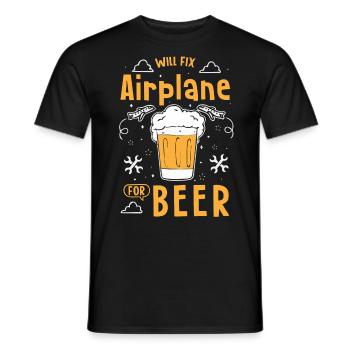 Mécanicien d’aéronefs - T-shirt homme - noir - Devant - AI Model Male 178 light (178cm)