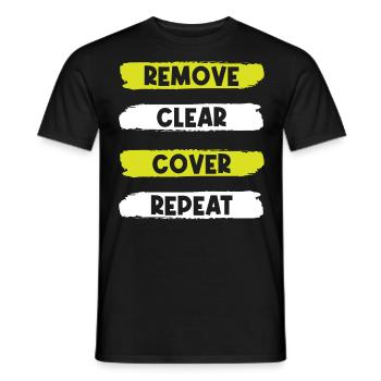 Carreleurs, carreleurs, carreleurs - T-shirt homme - noir - Devant - AI Model Male 178 light (178cm)