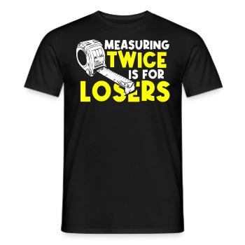 Floor layers, tilers, tilers - Men's T-Shirt - black - Front - AI Model Male 178 light (178cm)