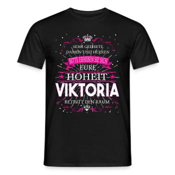 Eure Hoheit Viktoria betritt den Raum - Männer T-Shirt - Schwarz - Vorne - AI Model Male 178 light (178cm)