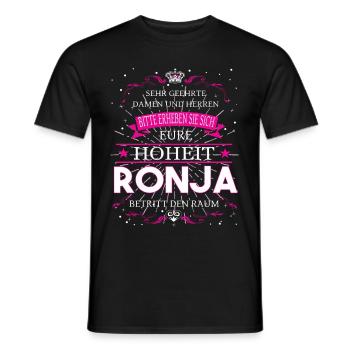 Eure Hoheit Ronja betritt den Raum - Männer T-Shirt - Schwarz - Vorne - AI Model Male 178 light (178cm)