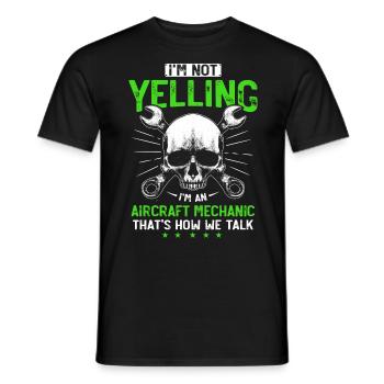 Mécanicien d’aéronefs, mécanicien d’aéronefs - T-shirt homme - noir - Devant - AI Model Male 178 light (178cm)