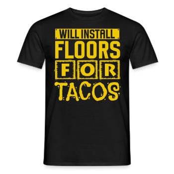 Flooring installer, tile warehouse - Men's T-Shirt - black - Front - AI Model Male 178 light (178cm)