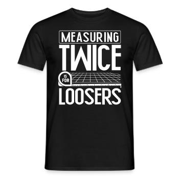Flooring installer, tile warehouse - Men's T-Shirt - black - Front - AI Model Male 178 light (178cm)