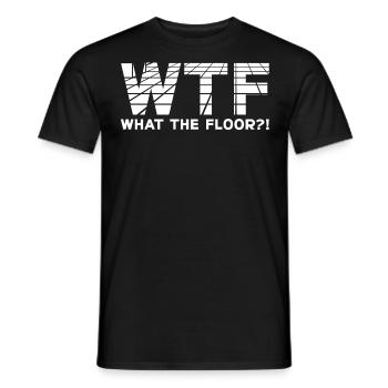 Flooring installer, tile warehouse - Men's T-Shirt - black - Front - AI Model Male 178 light (178cm)