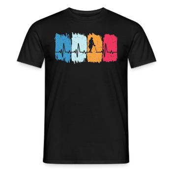 Probes Retro Heartbeat Metal Detector - Men's T-Shirt - black - Front - AI Model Male 178 light (178cm)