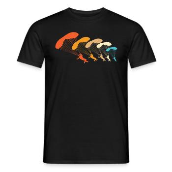 Skydiver Retro Skydiving Parachute - Men's T-Shirt - black - Front - AI Model Male 178 light (178cm)