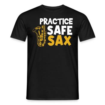 Saxophonist, Saxophone, Sound, Smooth Jazz - Men's T-Shirt - black - Front - AI Model Male 178 light (178cm)
