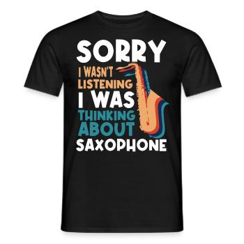 Saxophonist, Saxophone, Sound, Smooth Jazz - Men's T-Shirt - black - Front - AI Model Male 178 light (178cm)