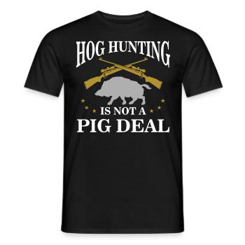 Schweinejagd, Wildschweinjäger - Männer T-Shirt - Schwarz - Vorne - AI Model Male 178 light (178cm)