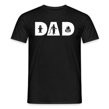 Pompier Père Papa - T-shirt homme - noir - Devant - AI Model Male 178 light (178cm)