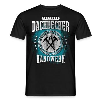 Dachdecker T-Shirt - Männer T-Shirt - Schwarz - Vorne - AI Model Male 178 light (178cm)