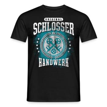 Schlosser T-Shirt - Männer T-Shirt - Schwarz - Vorne - AI Model Male 178 light (178cm)