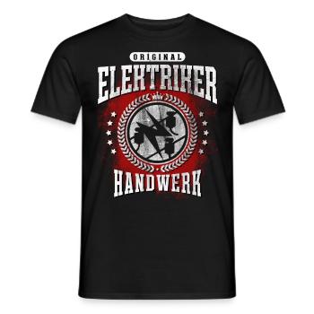 Elektriker T-Shirt - Männer T-Shirt - Schwarz - Vorne - AI Model Male 178 light (178cm)