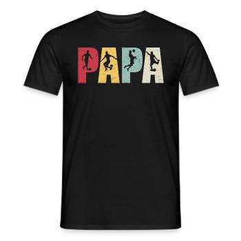 Papa Soccer Soccer Soccer Père - T-shirt homme - noir - Devant - AI Model Male 178 light (178cm)