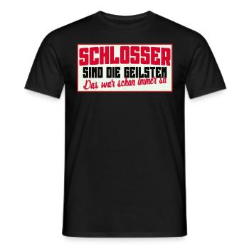 Schlosser T-Shirt - Männer T-Shirt - Schwarz - Vorne - AI Model Male 178 light (178cm)