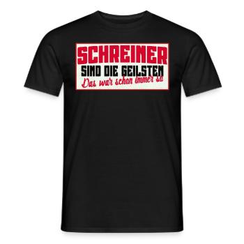 Schreiner T-Shirt - Männer T-Shirt - Schwarz - Vorne - AI Model Male 178 light (178cm)