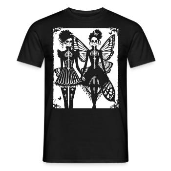 Fairycore Ästhetik Skelett Fee Goth Grunge G - Männer T-Shirt - Schwarz - Vorne - AI Model Male 178 light (178cm)