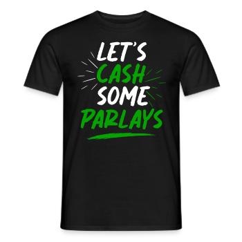 Parlays, Parlay, Sports Betting - Men's T-Shirt - black - Front - AI Model Male 178 light (178cm)