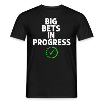 Parlays, Parlay, Sports Betting - Men's T-Shirt - black - Front - AI Model Male 178 light (178cm)