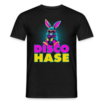 Disco Hase Tanz Tanzen - Männer T-Shirt - Schwarz - Vorne - AI Model Male 178 light (178cm)