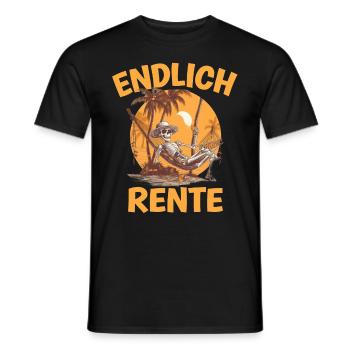 Endlilch Rente Palmen Hängematte Strand Sarkasmus - Männer T-Shirt - Schwarz - Vorne - AI Model Male 178 light (178cm)