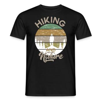 Randonnée et nature randonnée montagne nature - T-shirt homme - noir - Devant - AI Model Male 178 light (178cm)