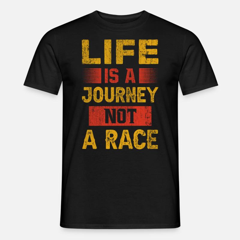 Das Leben ist eine Reise - Lebenseinstellung - Männer T-Shirt - Schwarz