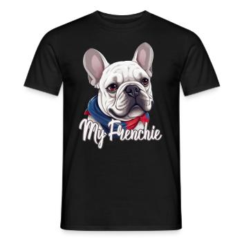 Niedliche Bulldogge Mops Hund - Männer T-Shirt - Schwarz - Vorne - AI Model Male 178 light (178cm)