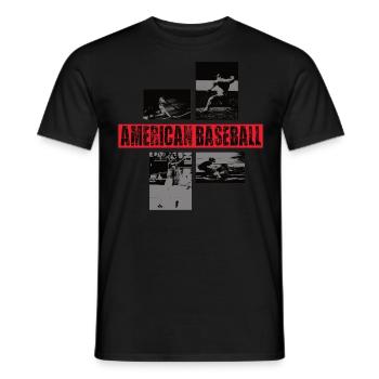 Cadeau de l’équipe américaine de baseball pour hommes garçons filles - T-shirt homme - noir - Devant - AI Model Male 178 light (178cm)