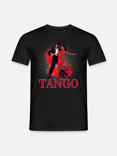 Tango Tanz für einen Tango Tänzer Tänzerinnen - Männer T-Shirt - Schwarz