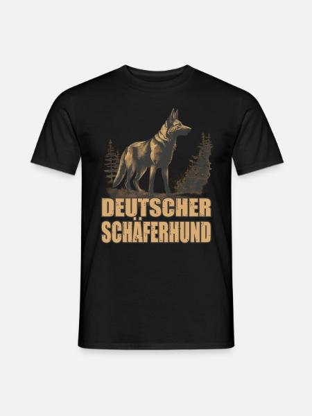 Deutscher Schäferhund Hund Hunderasse - Männer T-Shirt - Schwarz