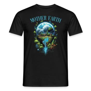 Respektier Muttererde Unseren Planeten Natur - Männer T-Shirt - Schwarz - Vorne - AI Model Male 178 light (178cm)