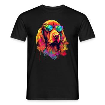 Irish Red Setter Hund Hunderasse - Männer T-Shirt - Schwarz - Vorne - AI Model Male 178 light (178cm)