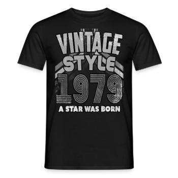 Vintage Edition Année de Construction Cadeau d’anniversaire - T-shirt homme - noir - Devant - AI Model Male 178 light (178cm)