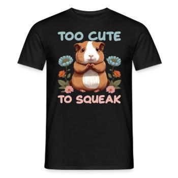 Too Cute To Speak für Meerschweinchen Liebhaber - Männer T-Shirt - Schwarz - Vorne - AI Model Male 178 light (178cm)