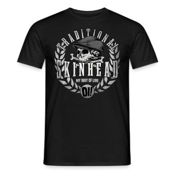 Unique Oi Skinhead - T-shirt homme - noir - Devant - AI Model Male 178 light (178cm)
