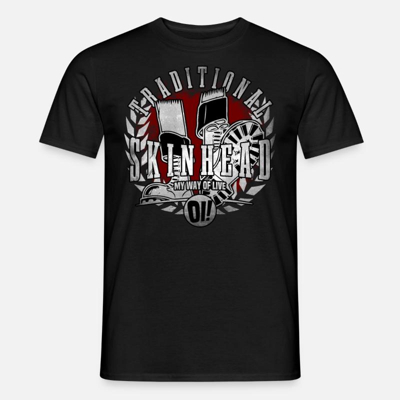 Einzigartiges Oi Skinhead - Männer T-Shirt - Schwarz